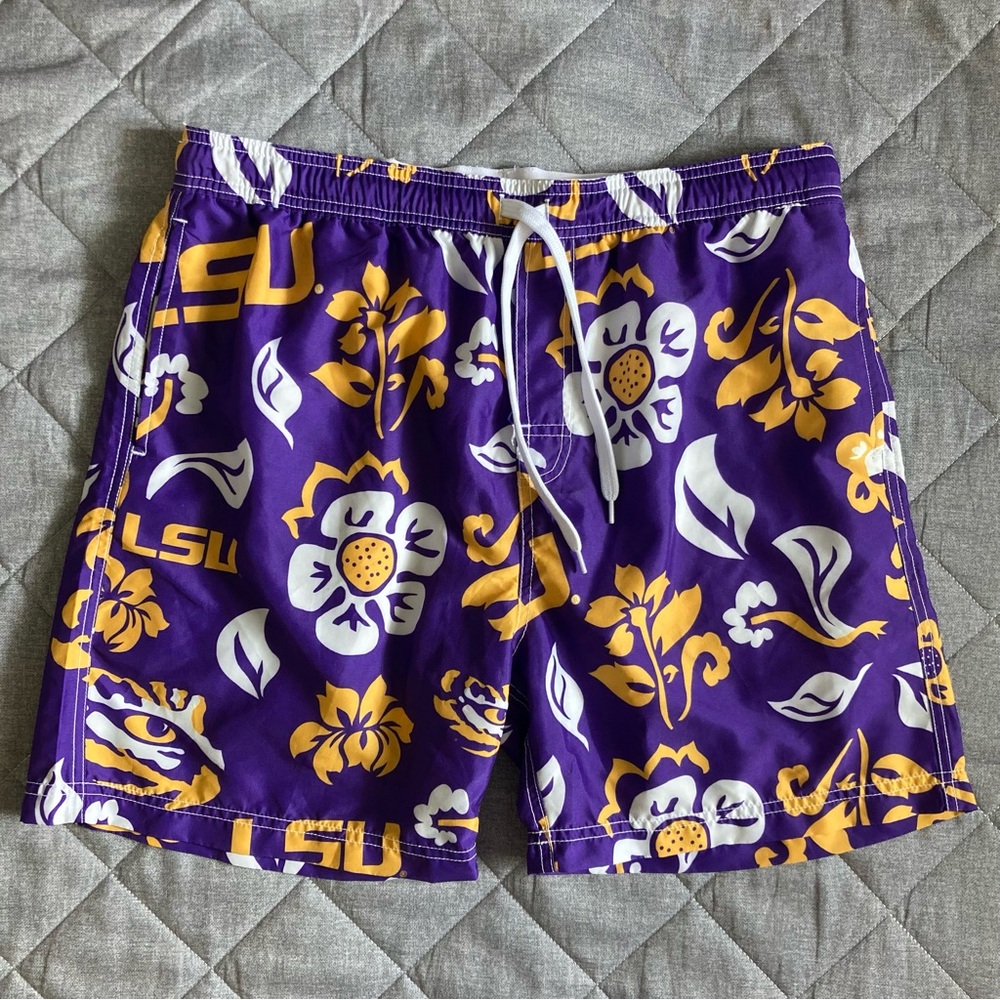 LSU Purple and Gold Men's Swim Trunks